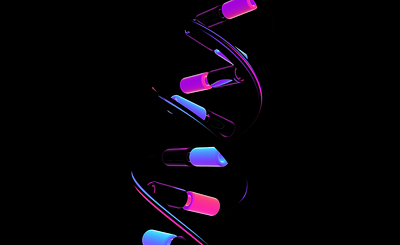 DNA 3d animation c4d dna graphic design illustration minimal motion graphics octane spline threejs webgl
