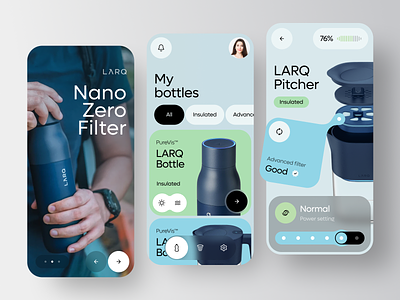 LARQ - Immersive Water Experience app aqua automation design filter ios iot mobile nature software ux uxdesign water
