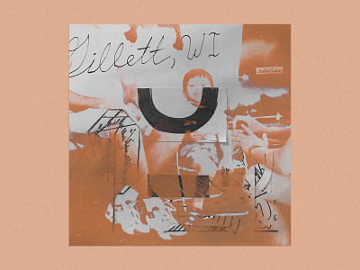 Gillett, WI single cover by Jackie Lune album art album artwork album cover collage handwritten music