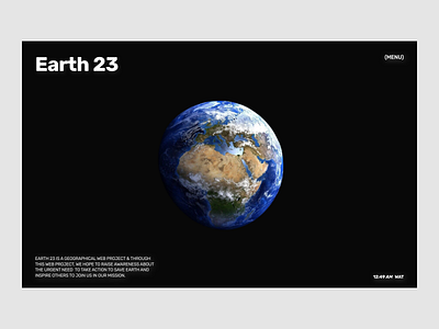 A geographical webgl web project (EARTH 23) 3d animation creative exploration ui webgl
