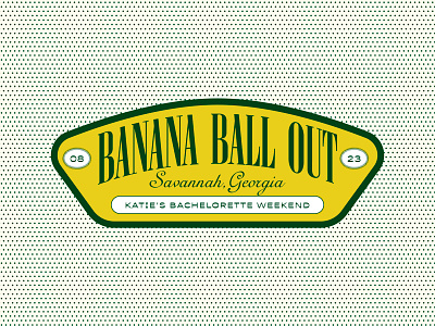 Bachelorette Campaign - Primary Logo americana bachelorette ball banana brand branding design graphic design illustration logo retro savannah sticker yellow