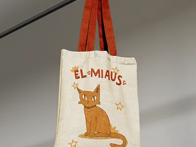 Cat Totebag cat graphic design illustration kitty packaging totebag