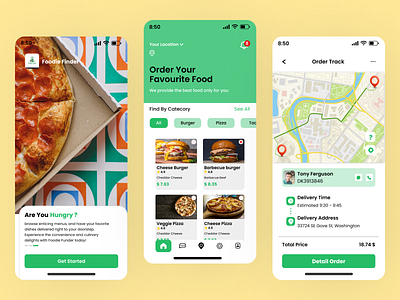 Food Delivery App app design ui ux