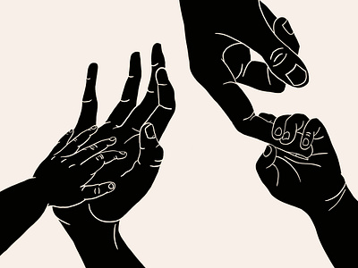 Hands together baby hand contrast design drawing graphic design hand holding hands hands together ill illustration linework positive and negative vector