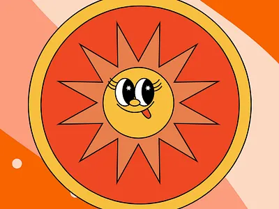 COLORFUL RETRO BACKGROUND FLOWER ILLUSTRATION STICKER BOOKMARK blank