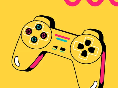 YELLOW RETRO ILLUSTRATION PLAYFUL MEDIA BOOKMARK blank