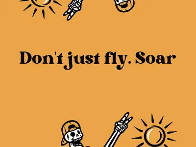 YELLOW RETRO SURFING SKULL QUOTES BOOKMARK blank