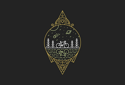 Bike to Nature 3 backpacker bicycle bicycling bike biker cycle decorative downhill frame geometric mountain bike nature ornament outdoor pattern rider sport symmetry tropical vintage