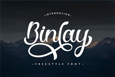 Free Script Font - Binlay - Freestyle Font business font free font