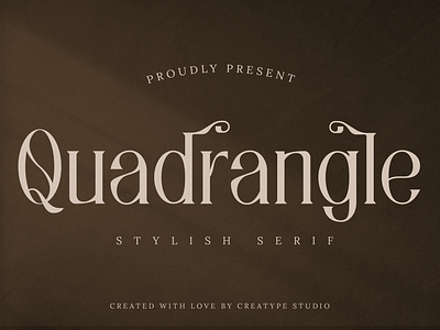 Quadrangle Stylish Serif chic