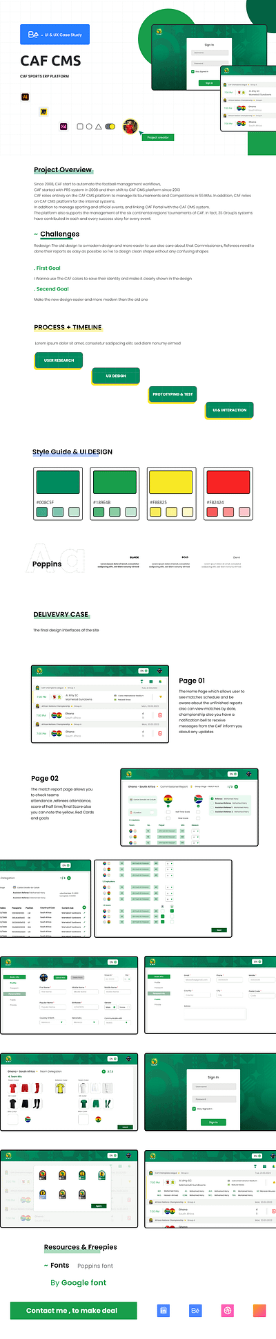 CAF CMS adobe xd sport ui ui uiux user interface ux website website ui