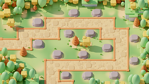 3D Game Map for Tower Defense by Taufik dwi for Kotte Studio on Dribbble