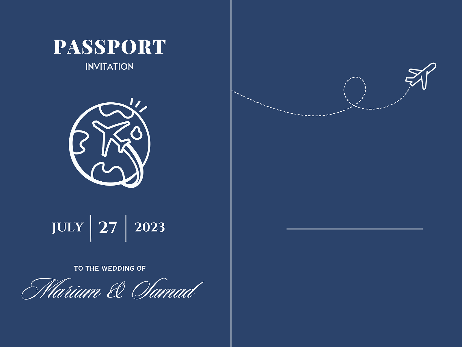 passport wedding card (front) by Javairya Hussain on Dribbble