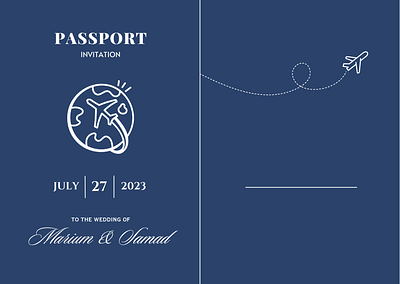 passport wedding card (front)