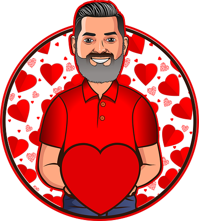 Valentines Day Cartoon Character 3d animation art caricature cartoon cartoon portrait character design digital art digital illustration digital painting flat design illustration logo design procreate valentines day vector art