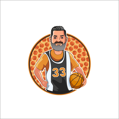 Cartoon Character Design Basketball Player 3d animation art basketball basketball player caricature cartoon character design digital art digital illustration digital painting dribbble flat design illustration logo design procreate vector art vector portrait