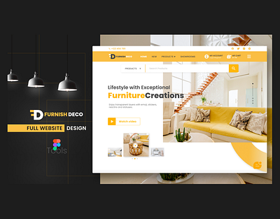 Furniture E-commerce Landing Page Design. branding case study design ecommerce ecommerce landing page ecommercestore figma figma design furniture furniture design furniture landing page furniture website graphic design landing page project ui ui design webdesign webdevelopment website