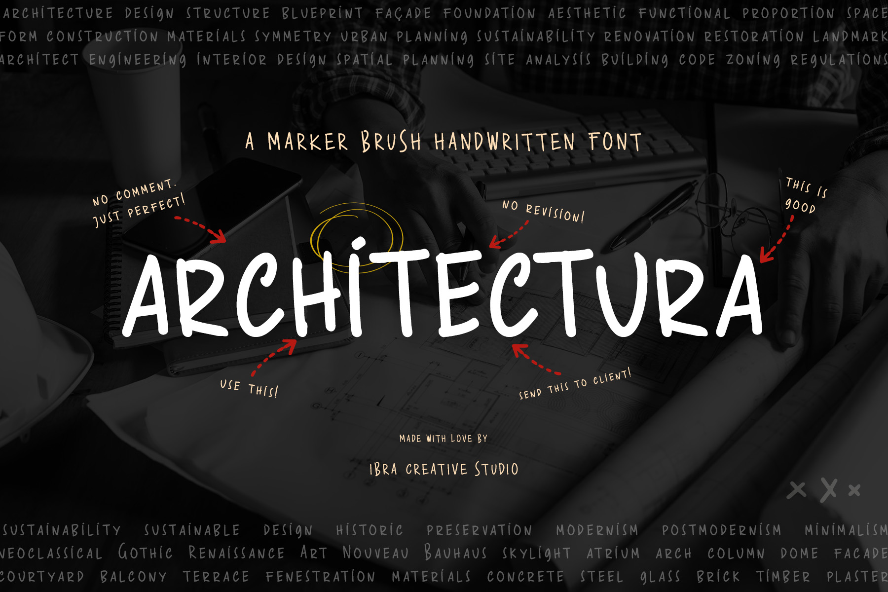 Architecture Fonts for Blueprints, Drafting, and Portfolios