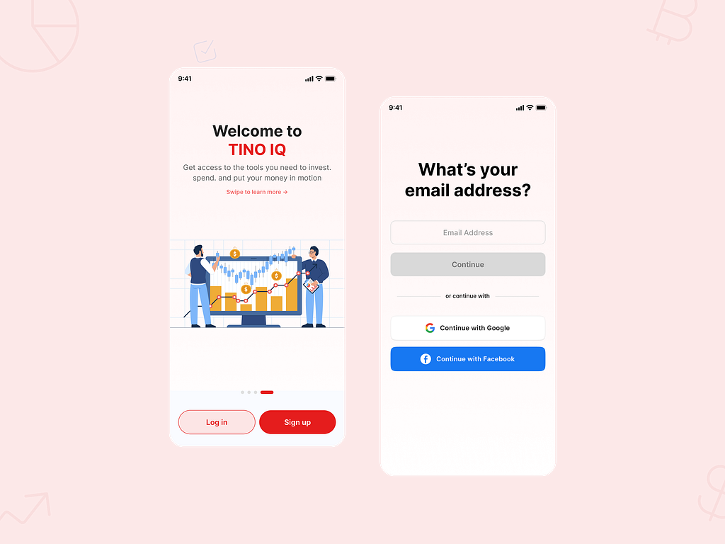 Welcome Screen UI/UX | Login Screen UI/UX by Amilek on Dribbble