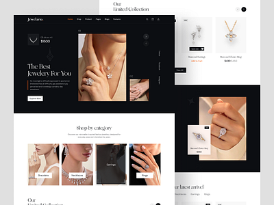 Jewelario | Jewellary E-commarce Website design designinspiration e commerce design e commerce shop e shop ecommerce ecommerce website landing page landingpage marketplace online shop online store product productsellwebdesign ui ui design uiuxdesign ux website website design