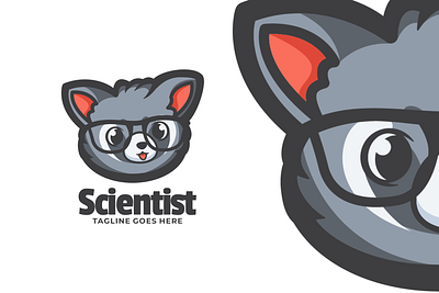 Scientist animal branding cute mascot design graphic design illustration logo ui vector