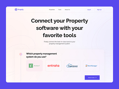 Propify - Landing Page bold design fintech interface real estate service startup ui ux web web design website
