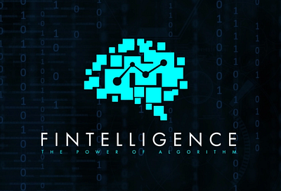 FINTELLIGENCE ai brain design graphic design logo