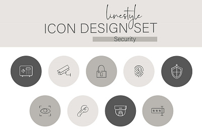 Linestyle Icon Design Security password