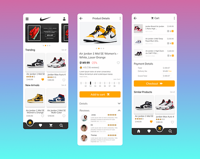 Shoe Store beginner e commerce jordans online shopping uiux