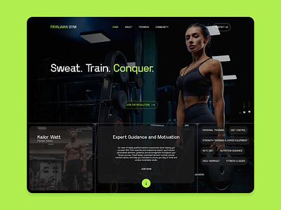 Day 03 - Fitness Landing Page | 100 Days UI Challenge design graphic design illustration landing page ui