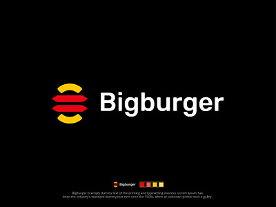 Bigburger food logo design beef big burger branding bread breakfast burger cheese chicken fast food food icon logo logo design mark nagual design restaurant salad vector vegetable