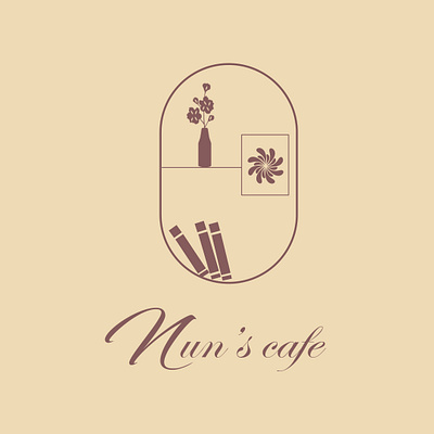 Nun's Cafe Logo Design brand design brand identity branding design graphic design graphic designer illustration logo logo designer typography