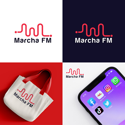 Concept: Marcha (unused) Logo Design abstruct logo app icon band branding creative logo design fm fm logo graphic design icon logo logosai music musical logo vector