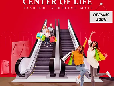 Shopping mall Gif Animation 3d animation branding design graphic design illustration logo motion graphics shopping mall ui vector
