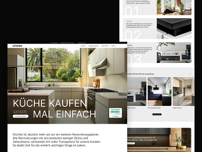 kitchX – Landingpage Redesign interior kitchen landingapge minimal modern webdesign