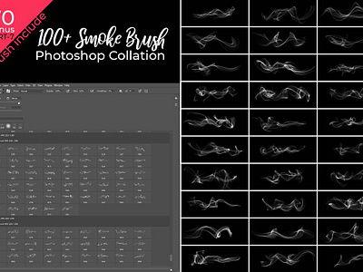 Smoke Photoshop Brush Collation 3d abstract animation art branding design drawing graphic design illustration mrikhokon photo effect photoshop photoshop action ui