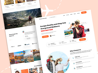 Travel Tour Landing Page Design adventure beach culture eco tourism family friendly group travel landing page landing page design luxury nature tour tour booking tour landing tourism travel ui user experiece user interface ux wildlife