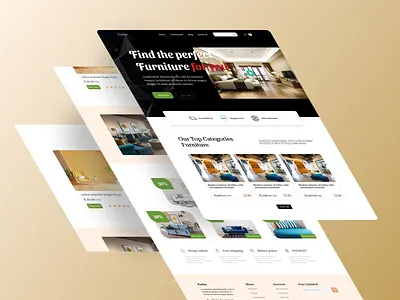 Funiro.Furniture online Shop - Ecommerce Website Landing Page app branding ecommerce ecommerce furniture store furniture store graphic design homedecor interior landing page living room online store responsive shop sofa ui ux web design website