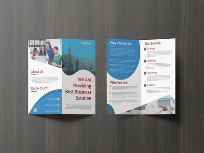 Corporate Bi-Fold Brochure Design bifold bifold brochure business company company profile corporate offecial print