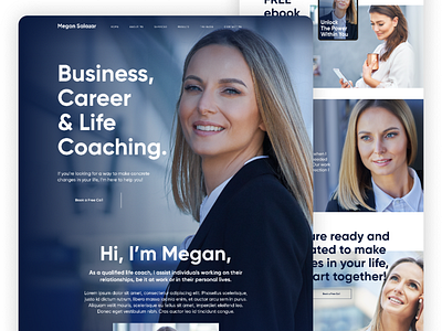 Life Coach Webdesign book business call career coaching cosultation figma group grow happy health help life life coach personal photoshop podcast session wellness