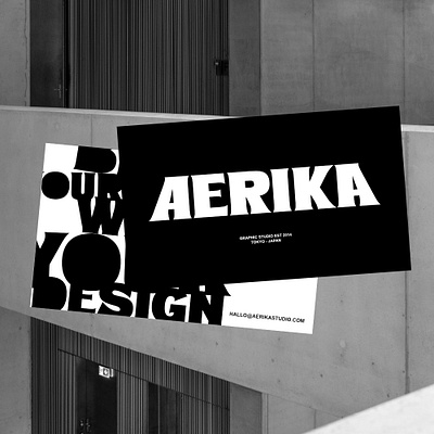 Company name card design AERIKA branding card company design font fonts graphic design invitation logo logotype magazine modern font new font poster serif type type design typeface typography zine