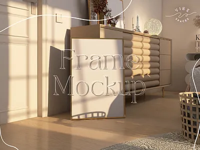 Frame Mockup art display bedroom decor branding mockup customizable lighting design presentation digital art frame mockup framed artwork graphic design high resolution mockup home styling interior design interior styling photoshop customization print design print on demand shadow play visual merchandising visual representation wall decor
