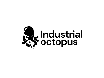 Industrial octopus brand branding character design elegant game gamer graphic design illustration logo logotype mark mascot minimalism minimalistic modern negative space negativespace octopus sign