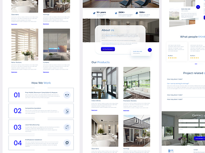 Web design | Blinds & Shutters Company design landing ui ux