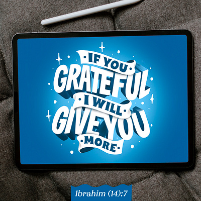 Grateful verses Lettering on Procreate design font graphic design handlettering handmade illustration lettering procreate quotes typography