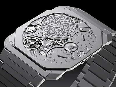 BVLGARI Octo Finissimo Ultra animation graphic design rendering