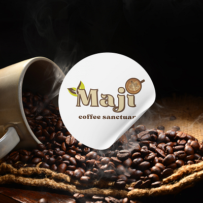 Experience the Mastery of Maji Coffee Sanctuary's Logo Design balance brand branding coffee coffeebranding coffeelogo coffeeshop design freshness graphic design logodesign sleektypography