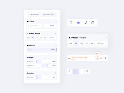 Quavy editing elements by Bastien Lheureux on Dribbble