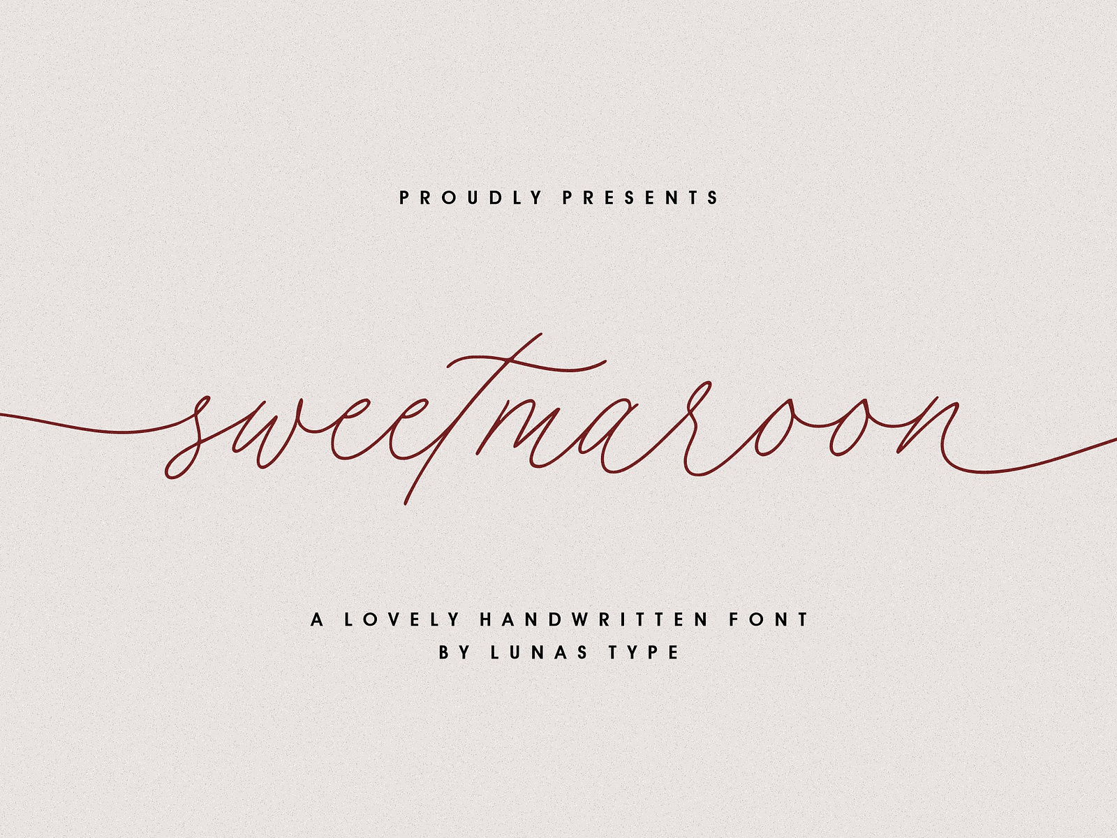 Sweetmaroon - A Lovely Handwritten Font by Lunas Type on Dribbble