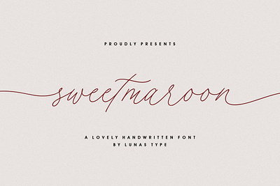 Sweetmaroon - A Lovely Handwritten Font branding business cards calligraphy cards decorations design feminine graphic design handwriting invitations logo love conection modern modern script packaging quotes script swashes wedding wedding invitations